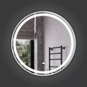 Зеркало Comforty Лея 75 LED-подсветка, бесконтактный сенсор, антизапотевание Серебряный матовый 00-00014183CF