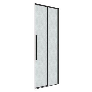 Душевая дверь Grossman Galaxy 100 правая Черный / Шиншила 1/2.K33.01.10.21.02