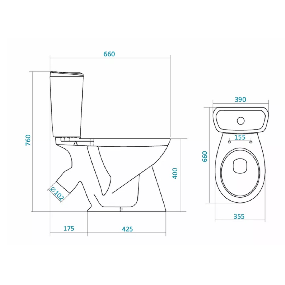 Унитаз-компакт Santek Бриз Белый глянцевый 1WH302138 Унитаз-компакт Santek Бриз Белый глянцевый 1WH302138 — изображение 5