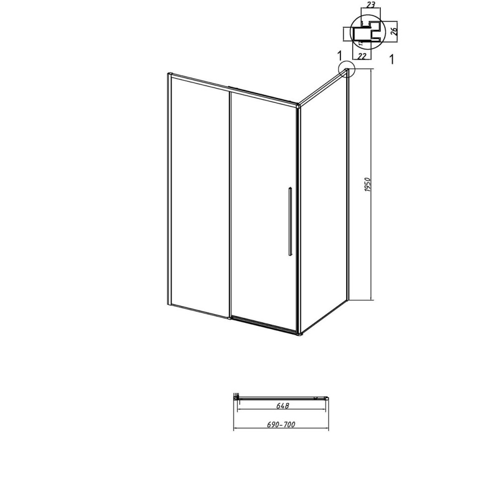 Душевая стенка Grossman Galaxy 70 Золото / Прозрачное 200.K33.01.70.32.00 Душевая стенка Grossman Galaxy 70 Золото / Прозрачное 200.K33.01.70.32.00 — изображение 5