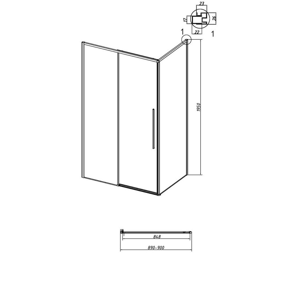 Душевая стенка Grossman Galaxy 90 Черный / Прозрачное 200.K33.01.90.21.00 Душевая стенка Grossman Galaxy 90 Черный / Прозрачное 200.K33.01.90.21.00 — изображение 5