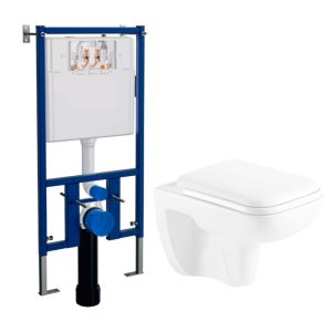 Инсталляция Loranto Vox с унитазом Azario Pavia Белый глянцевый 4501+AZ-2005