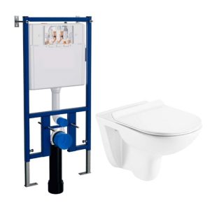 Инсталляции Loranto с унитазом Azario Pavia Белый глянцевый 4501+AZ-2142