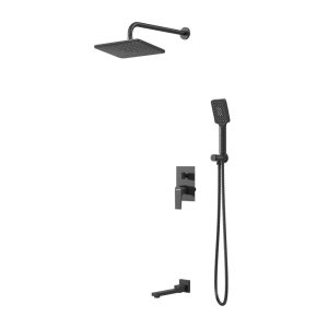 Душевая встройка Grossman Classic с изливом Черный матовый 501.K35.04.210 Душевая встройка Grossman Classic с изливом Черный матовый 501.K35.04.210