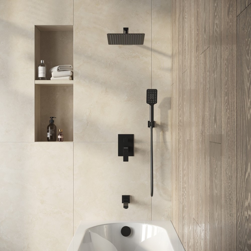 Душевая встройка Grossman Style с изливом Черный матовый 501.K35.05.210 Душевая встройка Grossman Style с изливом Черный матовый 501.K35.05.210 — изображение 2