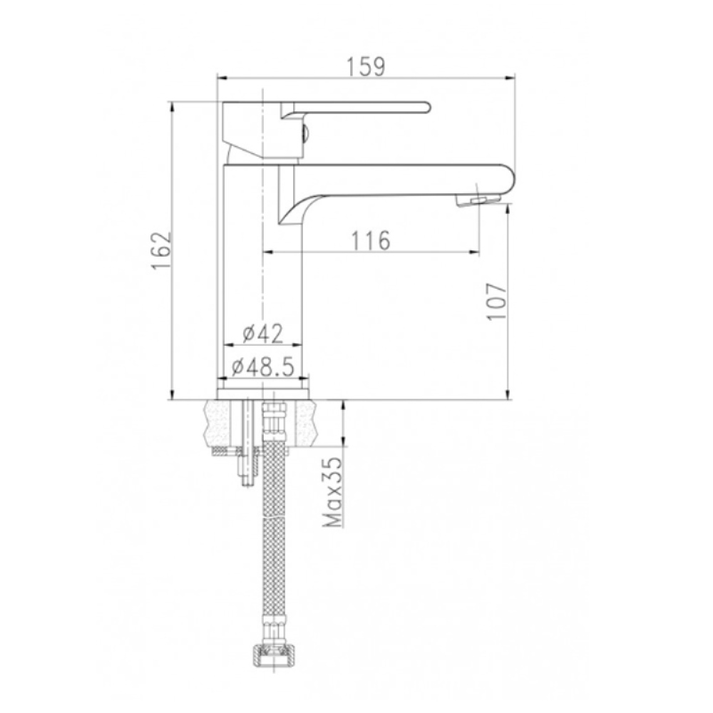 Смеситель для раковины Cersanit Brasko Хром глянцевый 63020 Смеситель для раковины Cersanit Brasko Хром глянцевый 63020 — изображение 4