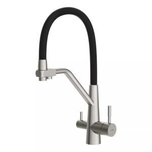 Смеситель для кухни Cersanit Vivo с подключением фильтра с гибким изливом Сатин 64837