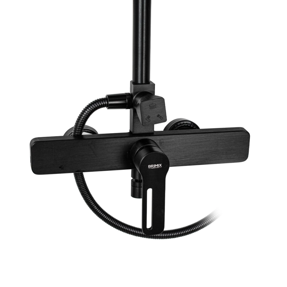 Душевая система Санакс с изливом Черный матовый 81725 Душевая система Санакс с изливом Черный матовый 81725 — изображение 3