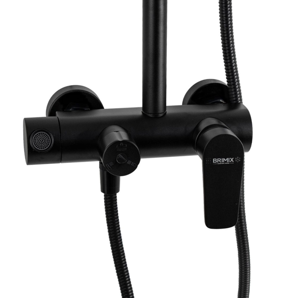 Душевая система Санакс Brimix с изливом Черный матовый 87715 Душевая система Санакс Brimix с изливом Черный матовый 87715 — изображение 2