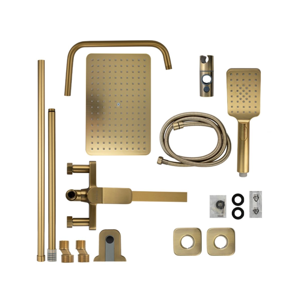 Душевая система Санакс Fabia с изливом Золото матовое 9878 Душевая система Санакс Fabia с изливом Золото матовое 9878 — изображение 2