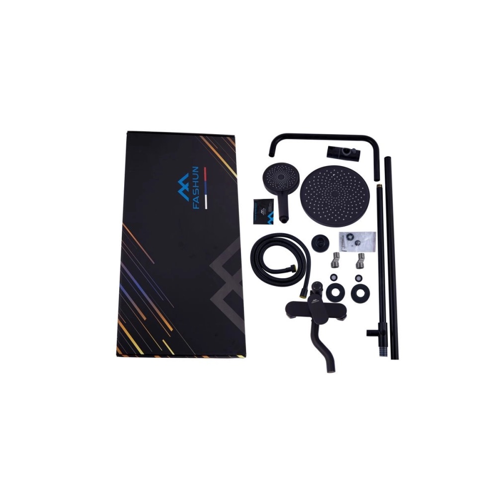 Душевая система Fashun A24 с изливом Черный матовый A2485-7 Душевая система Fashun A24 с изливом Черный матовый A2485-7 — изображение 2