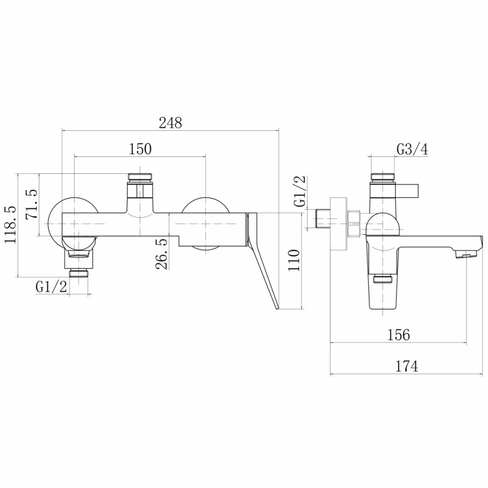 Душевая система Savol с изливом Черный матовый A2486-7 Душевая система Savol с изливом Черный матовый A2486-7 — изображение 3