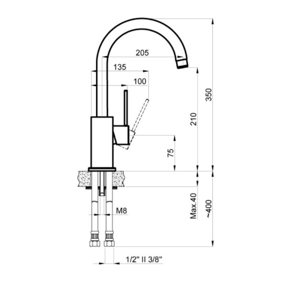 Смеситель для кухни Azario Tasco Черный матовый AZ-151644334 Смеситель для кухни Azario Tasco Черный матовый AZ-151644334 — изображение 2