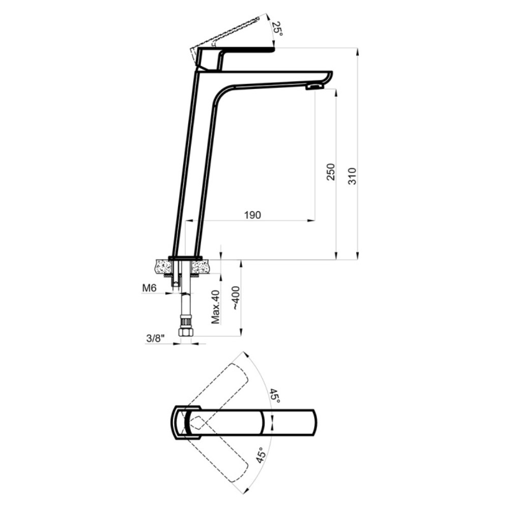 Смеситель для раковины Azario Atri Хром глянцевый AZ-15964551 Смеситель для раковины Azario Atri Хром глянцевый AZ-15964551 — изображение 2