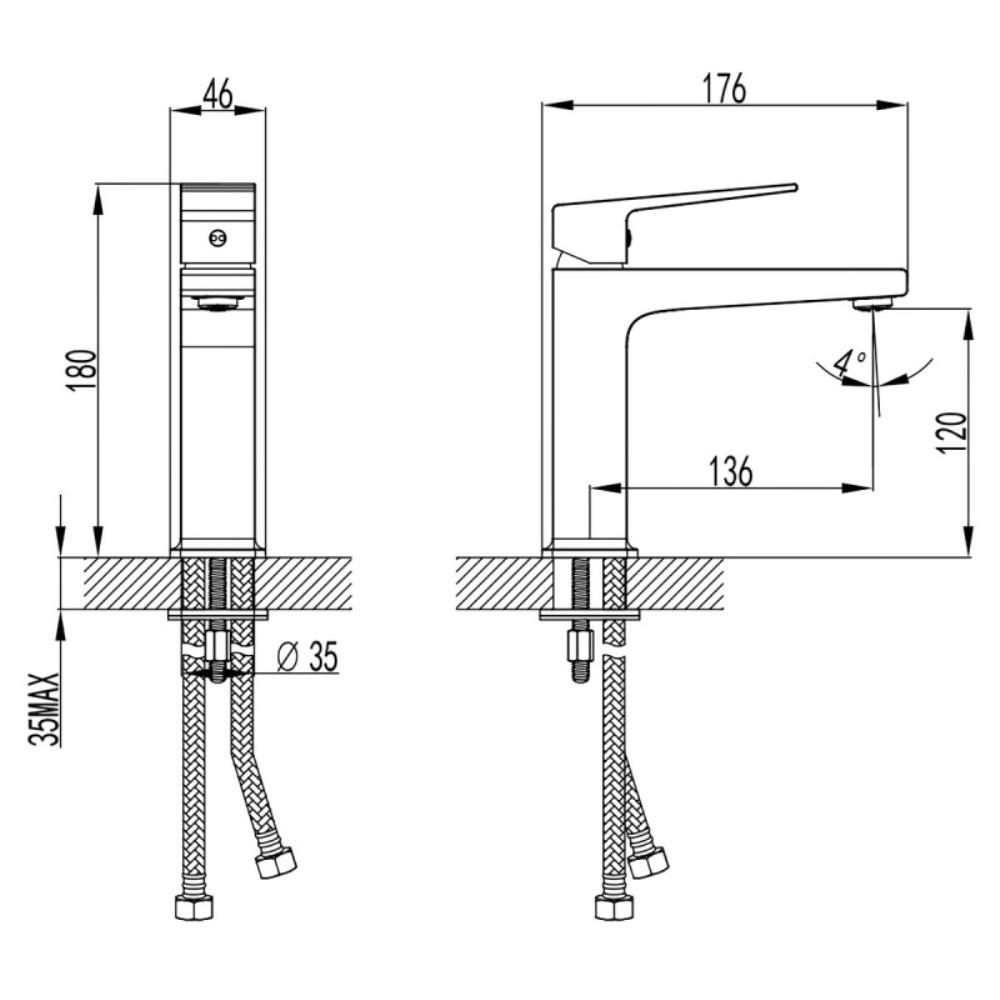 Смеситель для раковины Azario Eddie Черный матовый AZ-VBH168207PA Смеситель для раковины Azario Eddie Черный матовый AZ-VBH168207PA — изображение 2