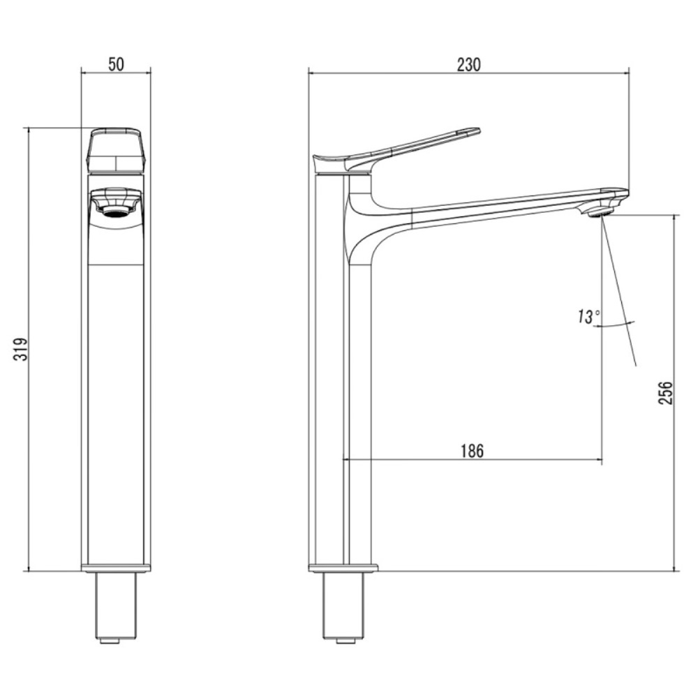 Смеситель для раковины Azario Lines Хром глянцевый AZ-VPU168R25C Смеситель для раковины Azario Lines Хром глянцевый AZ-VPU168R25C — изображение 2
