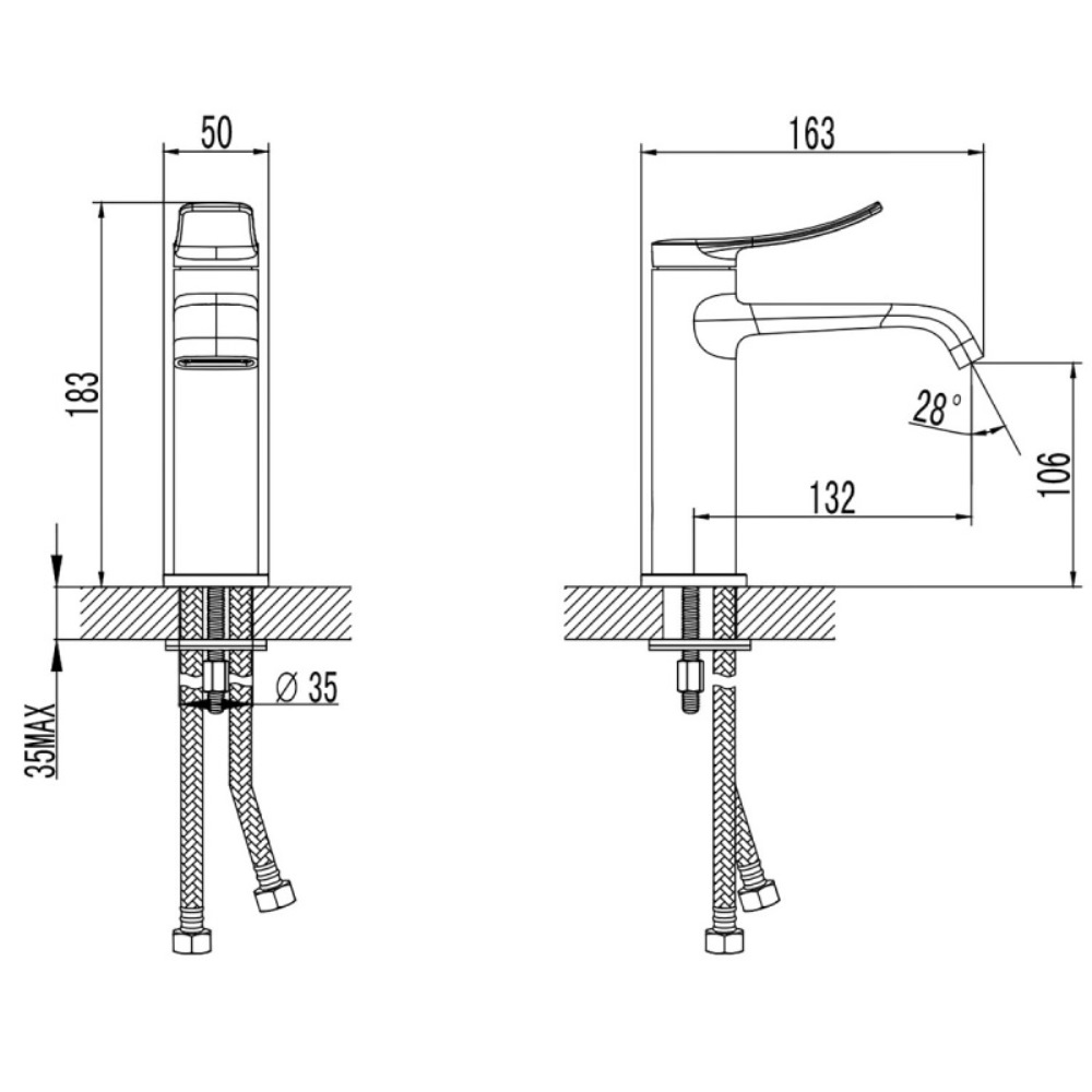Смеситель для раковины Azario Ability Черный матовый AZ-VQR168331PA Смеситель для раковины Azario Ability Черный матовый AZ-VQR168331PA — изображение 2