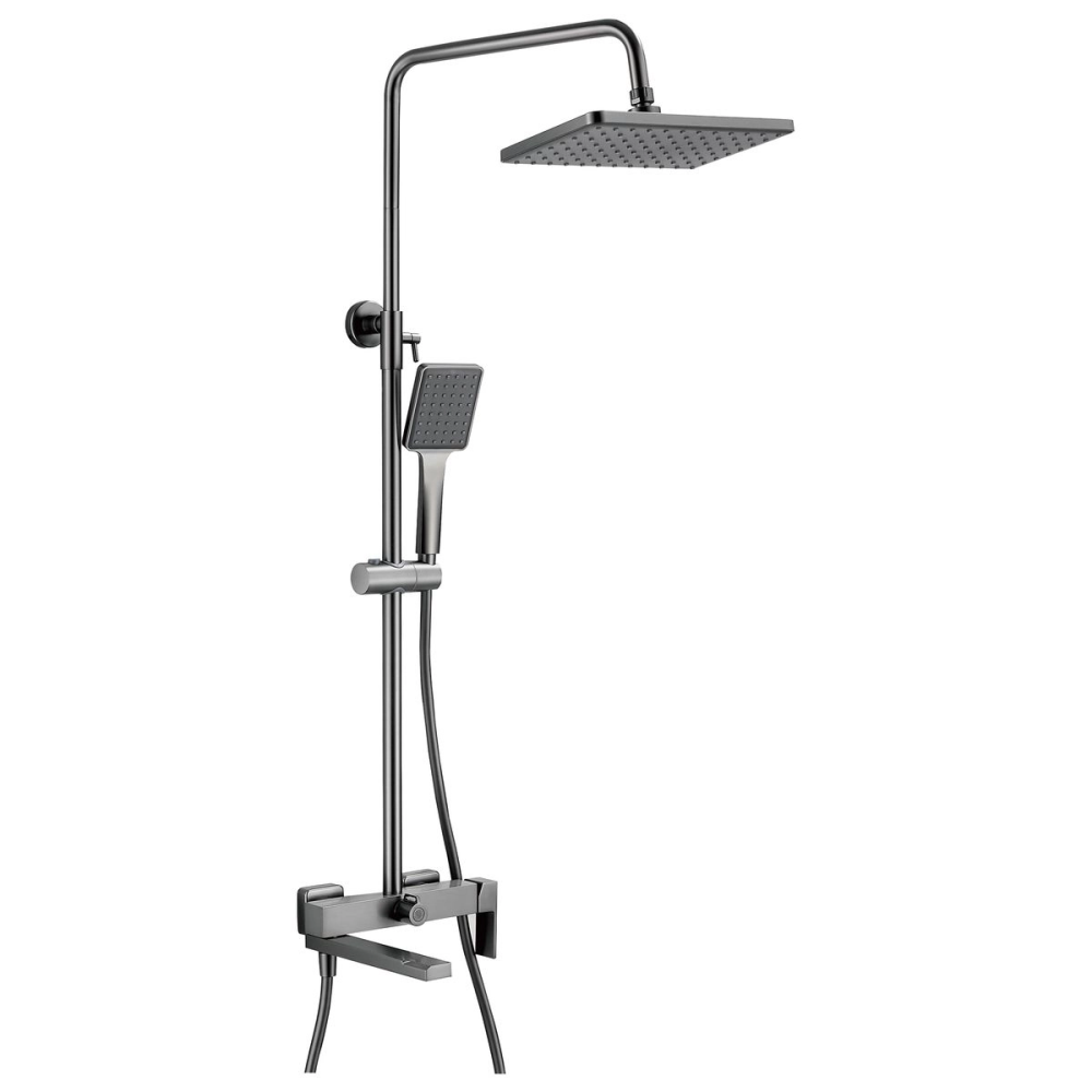 Душевая система Belz B613 с изливом Оружейная сталь B24613-3 Душевая система Belz B613 с изливом Оружейная сталь B24613-3