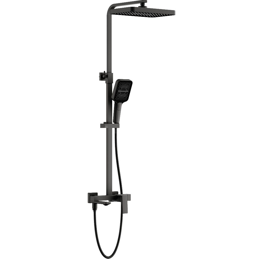 Душевая система Belz B709 с изливом Оружейная сталь B24709-3 Душевая система Belz B709 с изливом Оружейная сталь B24709-3