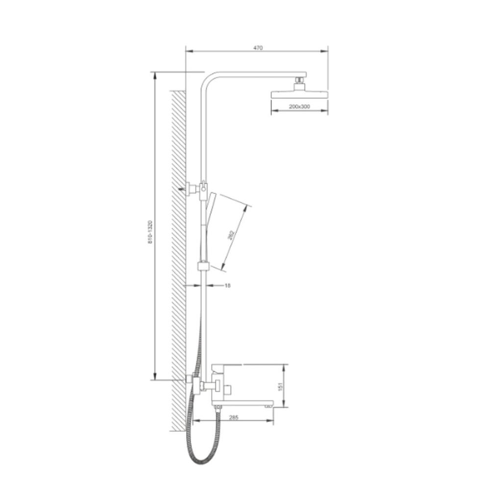 Душевая система Belz B817 с изливом Золото матовое B24817-5 Душевая система Belz B817 с изливом Золото матовое B24817-5 — изображение 2