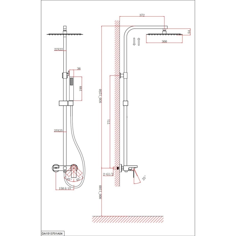 Душевая система D&K Bayern.Liszt с изливом Белый DA1513708A04 Душевая система D&K Bayern.Liszt с изливом Белый DA1513708A04 — изображение 3