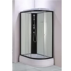 Душевая кабина Водный мир 120х80, Черный / Прозрачное, Низкий поддон левая