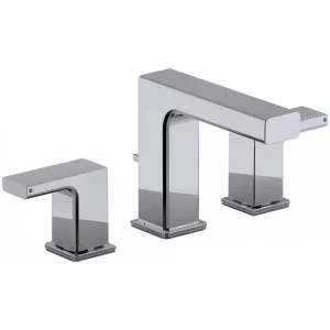 Смеситель для раковины Jacob Delafon Strayt с донным клапаном на 3 отверстия E37331-CP Смеситель для раковины Jacob Delafon Strayt с донным клапаном на 3 отверстия E37331-CP