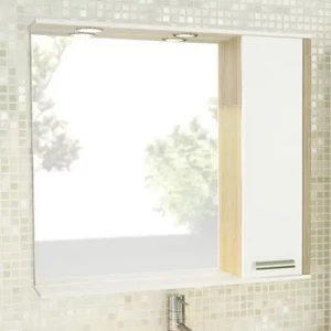 Шкаф зеркальный Comforty Тулуза 90 Белый / Сосна 3132228 Шкаф зеркальный Comforty Тулуза 90 Белый / Сосна 3132228