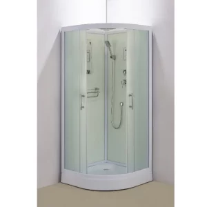 Душевая кабина Водный мир 100х100 Белый / Матовое низкий поддон ВМ-3015 100