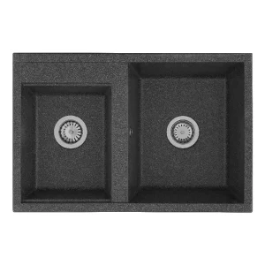 Мойка кухонная Aquaton Делия 78 DBL Графит 1A723132DE210