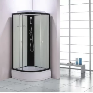 Душевой уголок Водный мир 90х90 ,Черный / Прозрачное, Низкий поддон