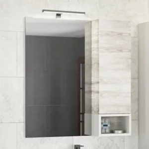 Шкаф зеркальный Comforty Прага 75 Дуб белый 00004144199CF Шкаф зеркальный Comforty Прага 75 Дуб белый 00004144199CF