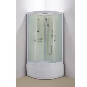 Душевая кабина Водный мир 100х100 Белый / Матовое высокий поддон ВМ3004 100