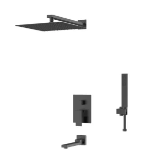 Душевая встройка D&K Bayern.Liszt + излив Черный матовый DA1515605A04 Душевая встройка D&K Bayern.Liszt + излив Черный матовый DA1515605A04