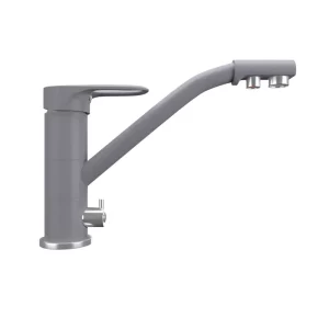 Смеситель для кухни Ulgran Quartz с подключением к фильтру UQ-010-05 Бетон