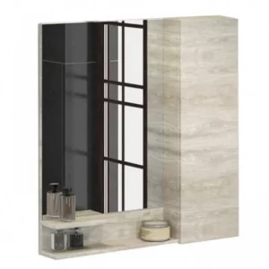 Шкаф зеркальный Comforty Верона 90 Дуб белый 00004136714CF Шкаф зеркальный Comforty Верона 90 Дуб белый 00004136714CF