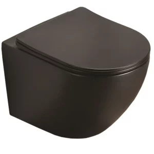 Унитаз подвесной Azario Grado + с сиденьем Черный матовый AZ-0046-MB SP