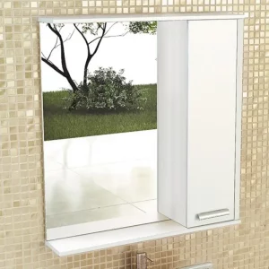 Шкаф зеркальный Comforty Тулуза 75 Белый глянец 4136264 Шкаф зеркальный Comforty Тулуза 75 Белый глянец 4136264