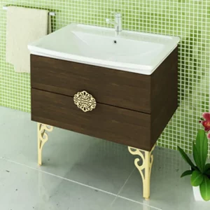 Тумба подвесная Comforty Римини 80 + раковина Венге Римини 80