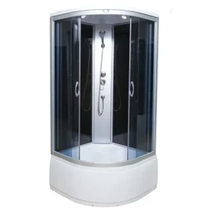 Душевая кабина Водный мир 100х100, Хром / Тонированное, Высокий поддон