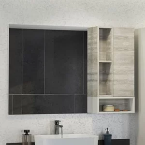 Шкаф зеркальный Comforty Прага 118 Дуб белый 00004136262CF Шкаф зеркальный Comforty Прага 118 Дуб белый 00004136262CF