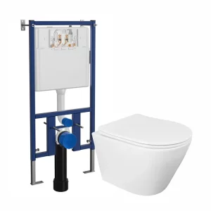 Инсталляция Loranto Vox с унитазом Loranto Krosa Белый глянцевый 4501+87266