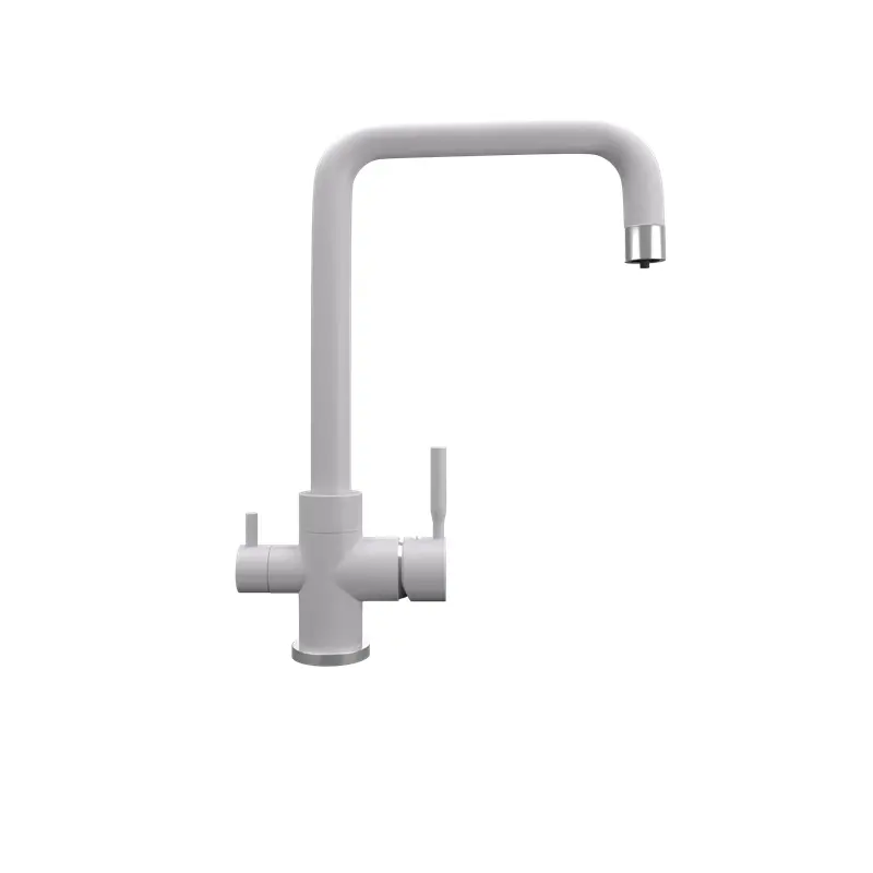 Смеситель для кухни Ulgran Quartz с подключением к фильтру UQ-019-04 Платина Смеситель для кухни Ulgran Quartz с подключением к фильтру UQ-019-04 Платина