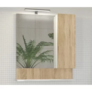 Шкаф зеркальный Comforty Рига 70 Дуб 00004142212CF Шкаф зеркальный Comforty Рига 70 Дуб 00004142212CF