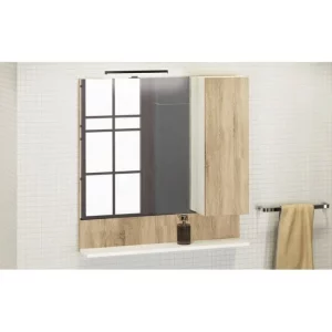 Шкаф зеркальный Comforty Рига 80 Дуб 00004139024CF Шкаф зеркальный Comforty Рига 80 Дуб 00004139024CF