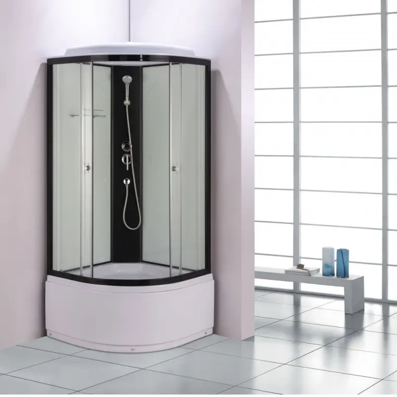 Душевая кабина Водный мир 90х90, Черный / Прозрачное, Высокий поддон Душевая кабина Водный мир 90х90, Черный / Прозрачное, Высокий поддон