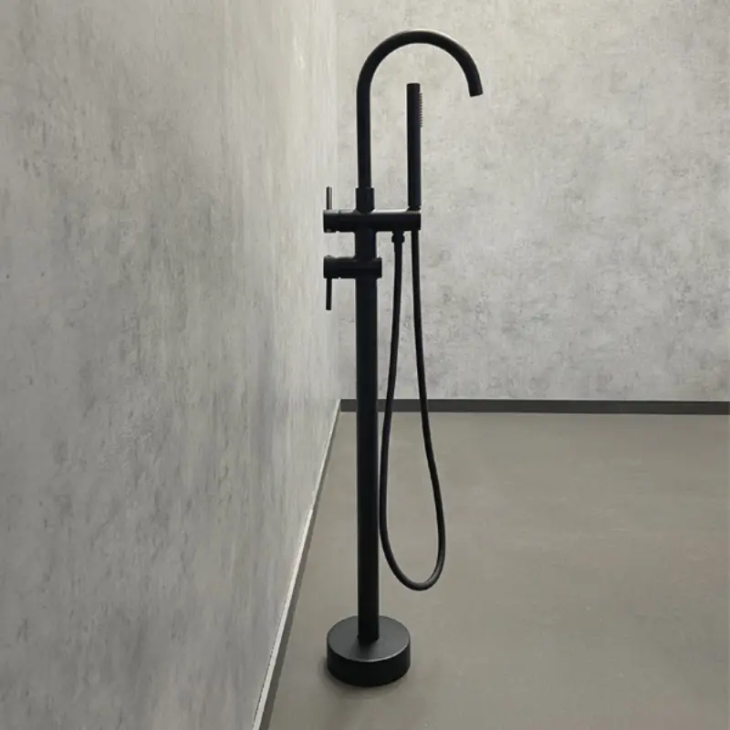 Смеситель напольный Comforty FE018M-CMT Черный матовый Смеситель напольный Comforty FE018M-CMT Черный матовый