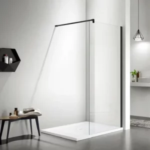 Душевая перегородка Aquatek Walk in 100 Черный / Прозрачное AQ WIW 10020BL