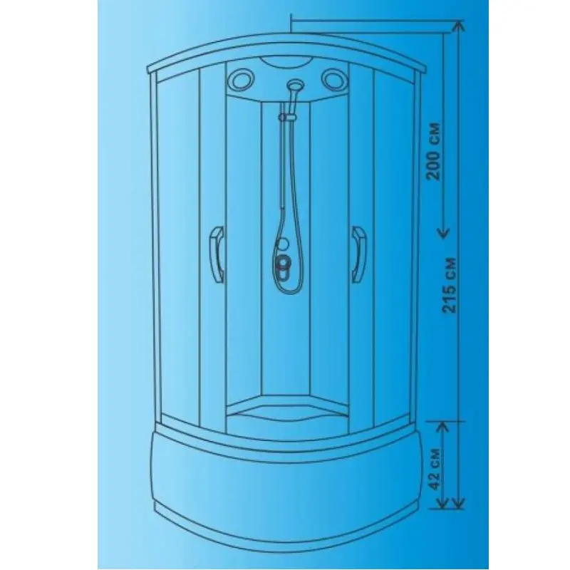 Душевая кабина Водный мир 100х100 Хром / Матовое высокий поддон ВМ8811 100 Б Душевая кабина Водный мир 100х100 Хром / Матовое высокий поддон ВМ8811 100 Б — изображение 2