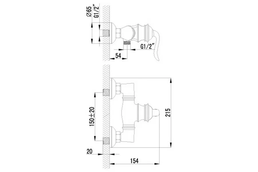 Смеситель для ванны Lemark Brava Золото глянцевое LM4703G Смеситель для ванны Lemark Brava Золото глянцевое LM4703G — изображение 2